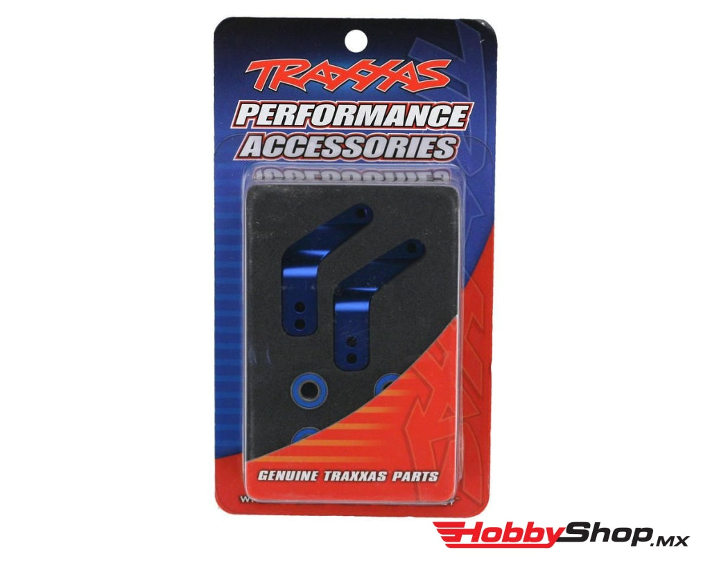 Traxxas - Soportes De Muñón Eje Rustler/stampede/bandit (2) Aluminio 6061-T6 (Anodizado Azul) /