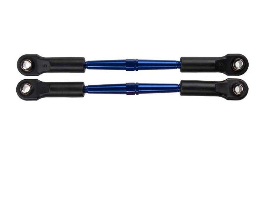 Traxxas - Tensores Aluminio (Anodizado Azul) Toe Links 59Mm (2) (Ensamblados Con Extremos De Varilla