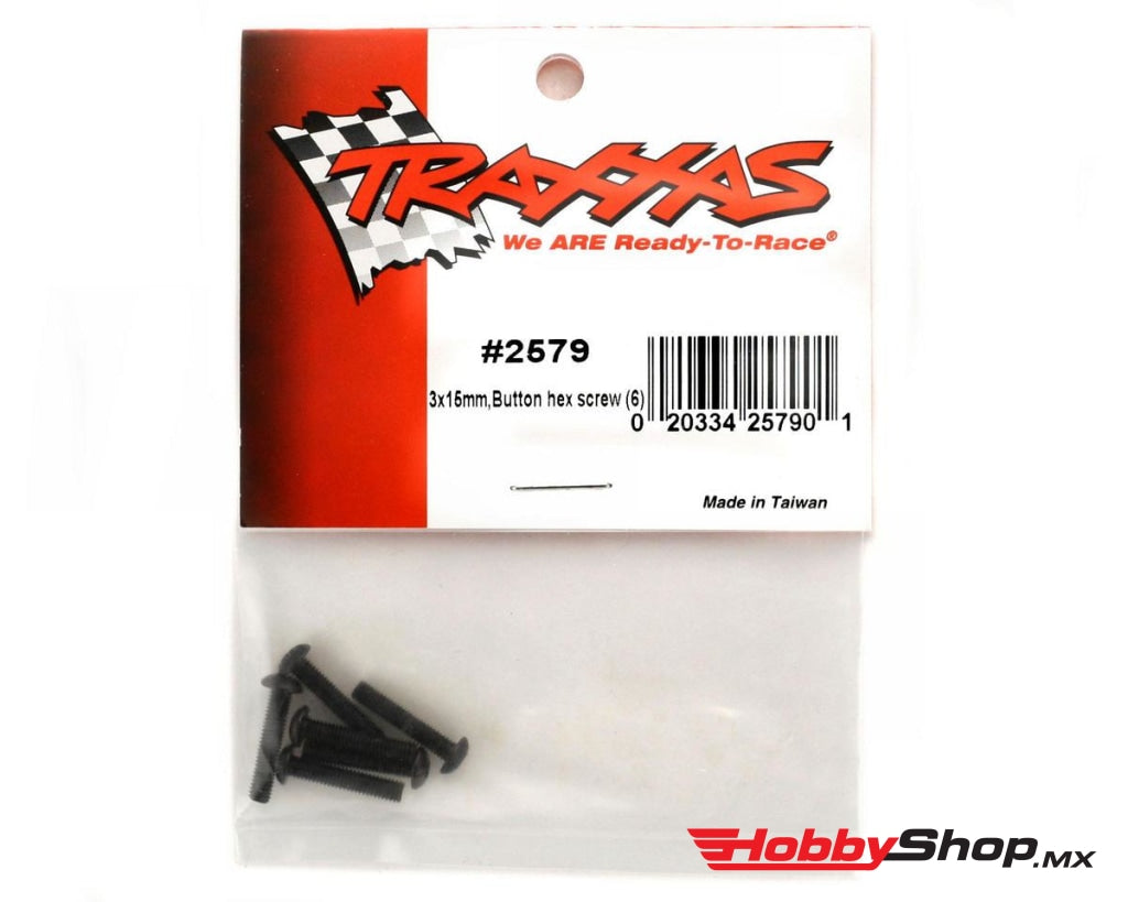 Traxxas - Tornillos De Cabeza Botón 3X15 Mm (6 Piezas) En Existencia