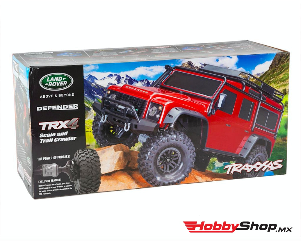 Traxxas - Trx-4 1/10 Scale Trail Rock Crawler W/land Rover Defender Body Rojo Sobrepedido