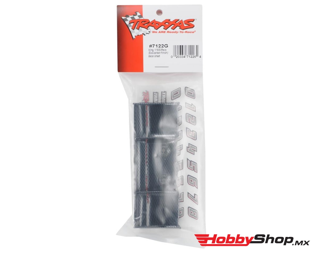 Traxxas - Wing 1/16 E-Revo® (Exo-Carbon Finish) / Decal Sheet En Existencia