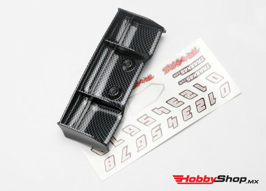Traxxas - Wing 1/16 E-Revo® (Exo-Carbon Finish) / Decal Sheet En Existencia