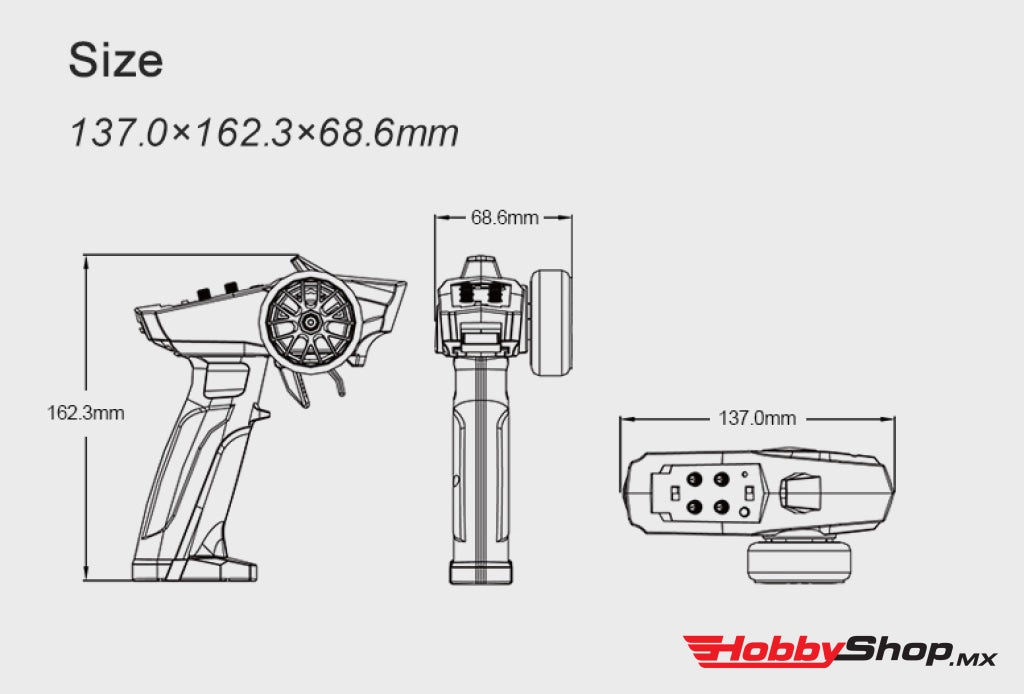 Turbo Racing - P30 3 Channel 91803G-Vt Remote Control + Receiver Rx41 En Existencia