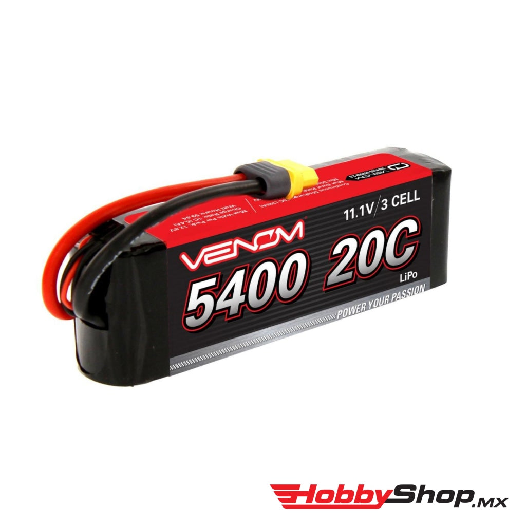 Venom Racing - 11.1V 5400Mah 3S 20C Drive Lipo Battery: Uni 2.0 Plug En Existencia