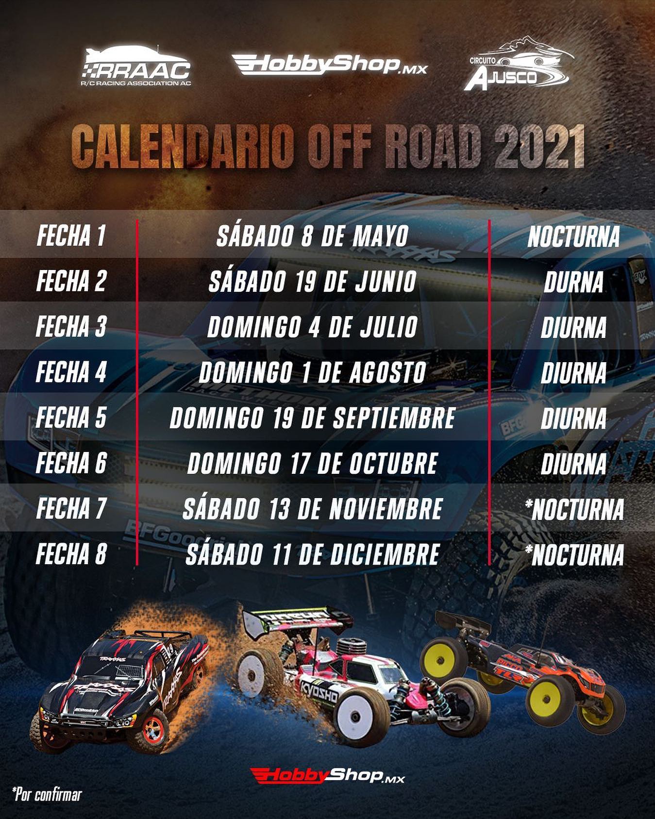 Calendario de Carreras Off Road 2021