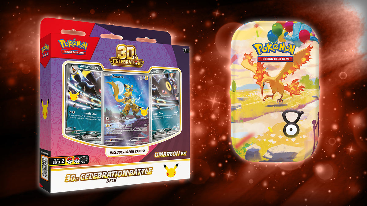 Battle Deck de Umbreon ex y Mini Tin de Pokémon TCG 30th Celebration