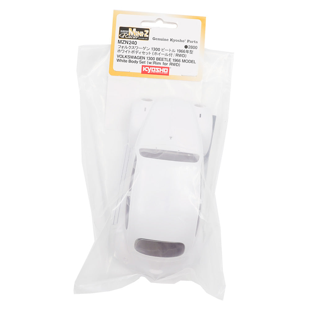 Kyosho - VW Beetle 1966 Model White Body set (w/rims)
