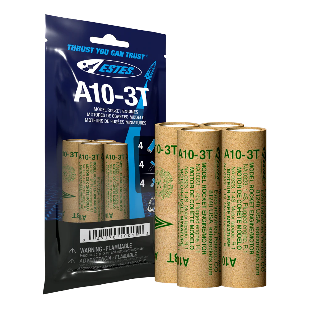 Estes - A10-3T Model Rocket Engines (4pk)