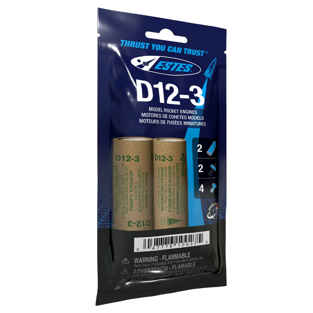 Estes - D12-3 Model Rocket Engines (2pk)