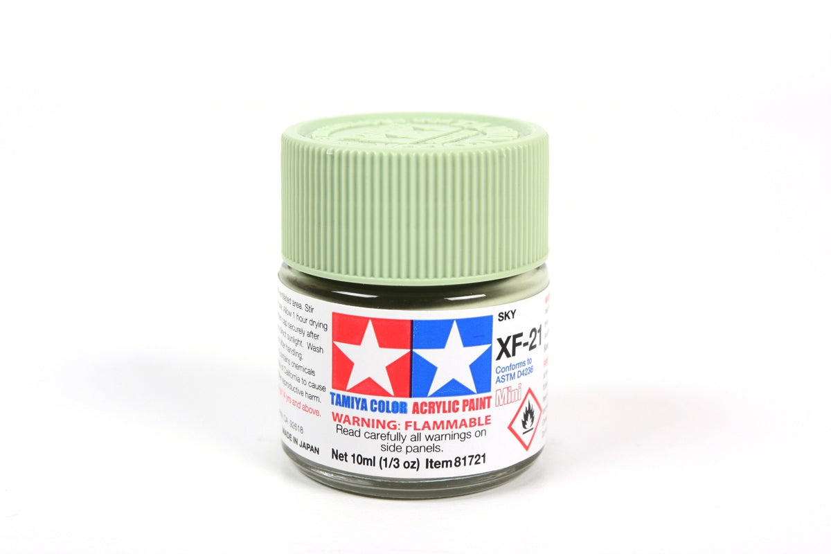 Tamiya - Acrylic Mini XF-21 Sky Paint, 10ml Bottle
