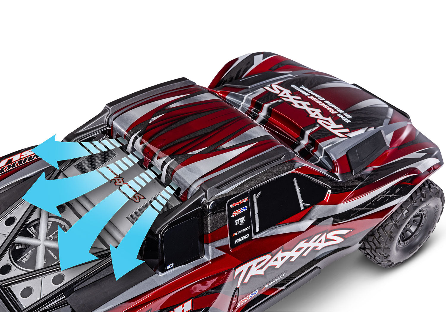 Traxxas - Maxx® Slash® 6S 1/10 RTR 4x4 Brushless Short Course Truck w/TQi™ 2.4GHz Radio & Link Module, Azul