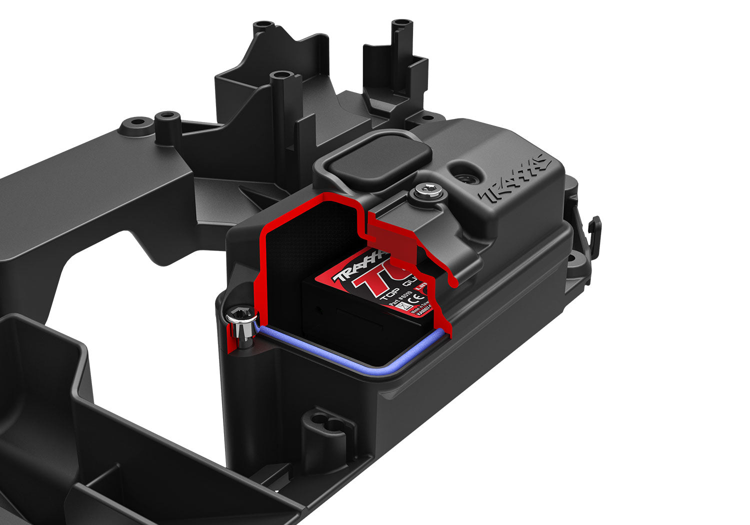 Traxxas - Disruptor® VXL 4S High-Performance Electric Brushless RTR Race Boat w/TQ 2.4Ghz Radio, Azul