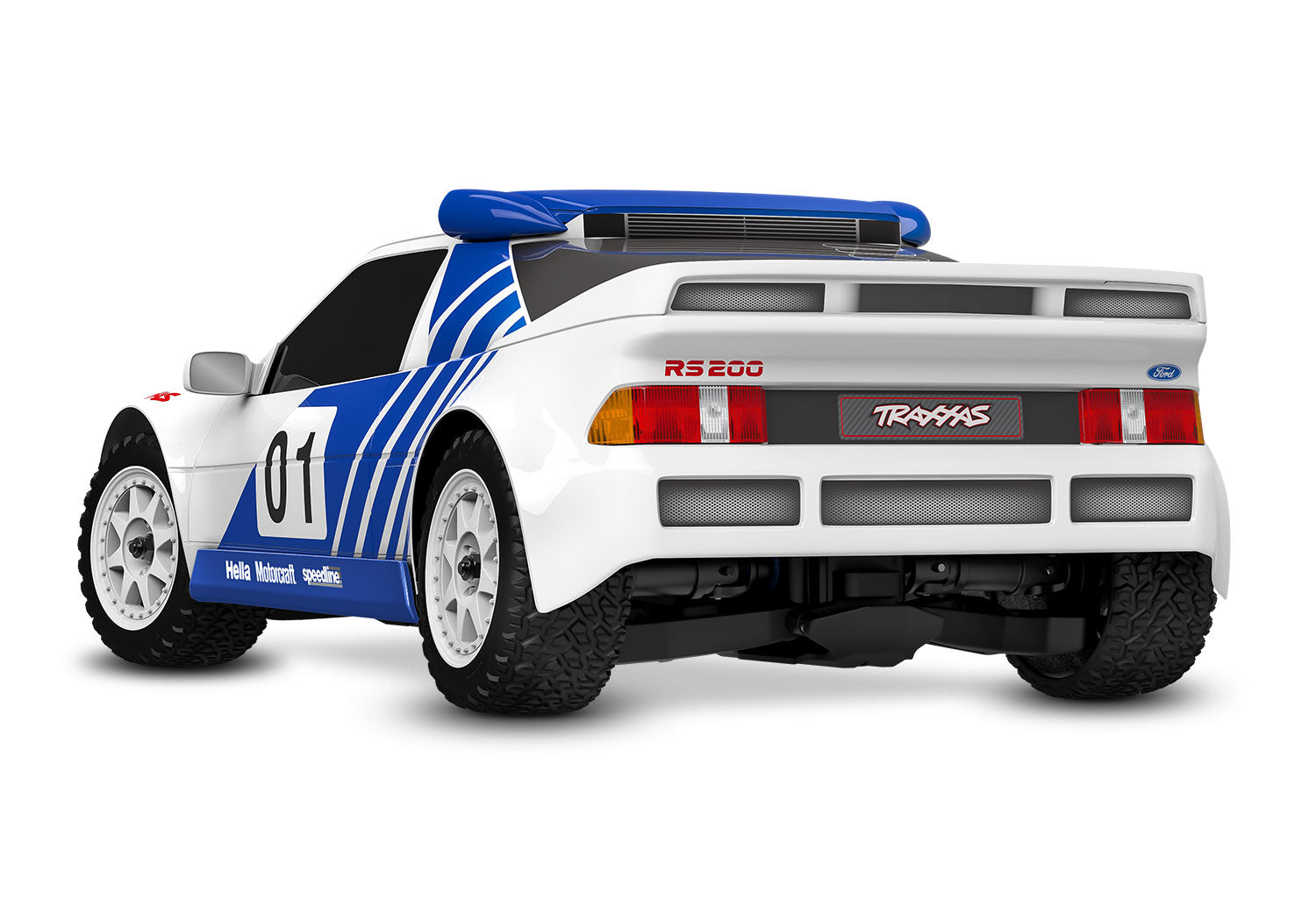 Traxxas - Mini Rally Ford RS200 4x4 VXL Brushless 1/16 RTR AWD Rally Car (White)