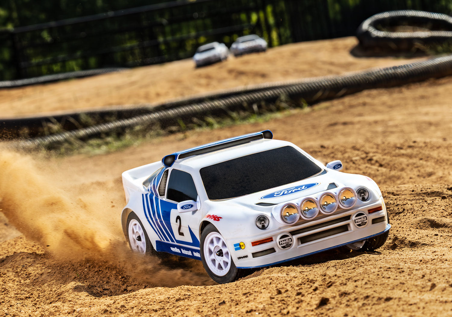 Traxxas - Mini Rally Ford RS200 4x4 VXL Brushless 1/16 RTR AWD Rally Car (White)