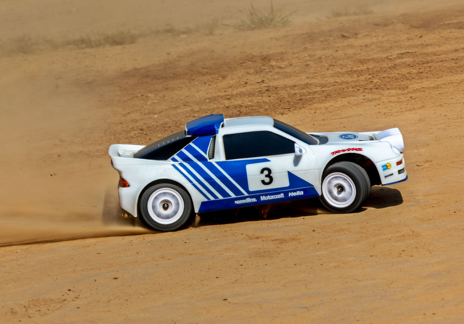 Traxxas - Mini Rally Ford RS200 4x4 VXL Brushless 1/16 RTR AWD Rally Car (White)
