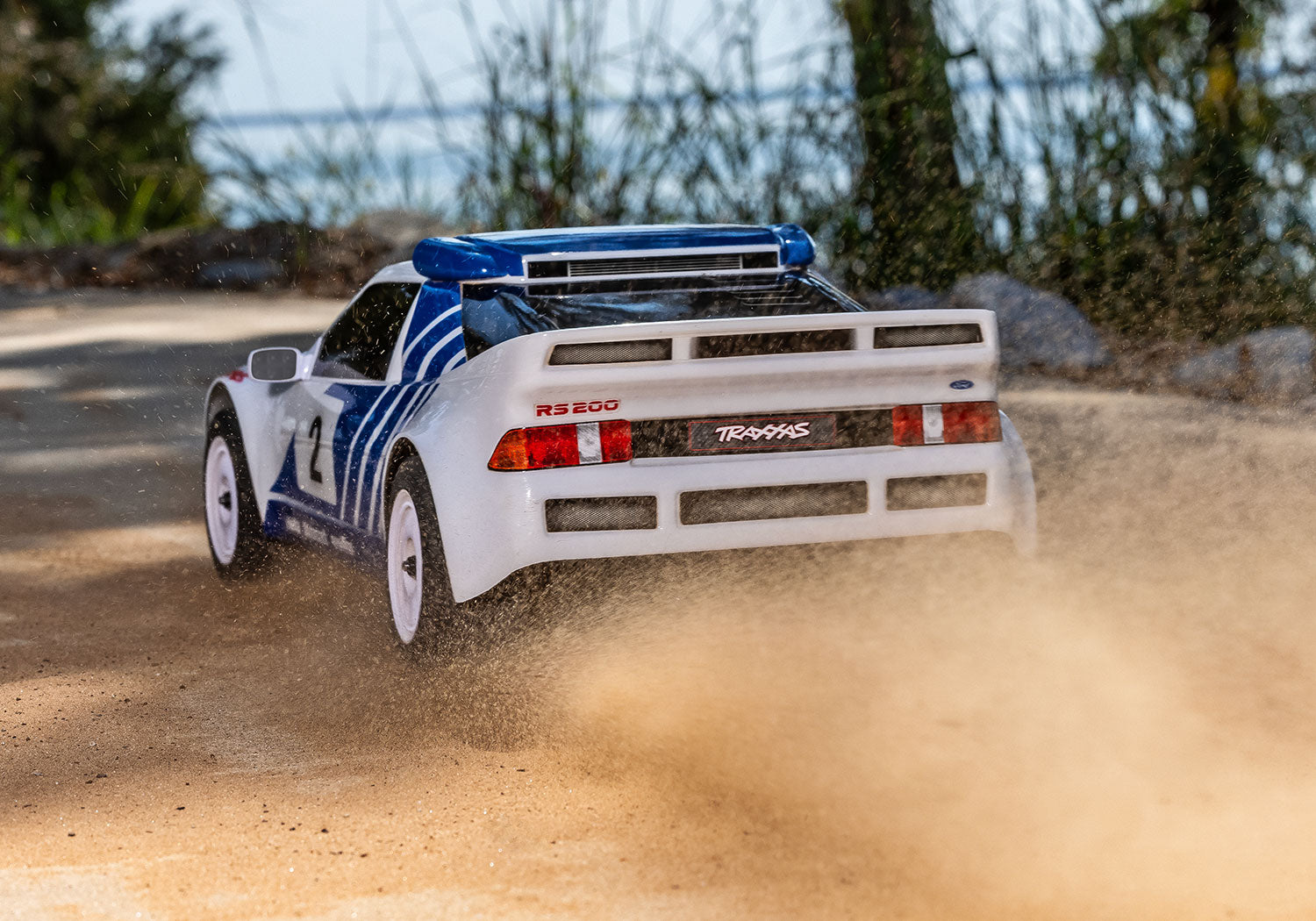 Traxxas - Mini Rally Ford RS200 4x4 VXL Brushless 1/16 RTR AWD Rally Car (White)