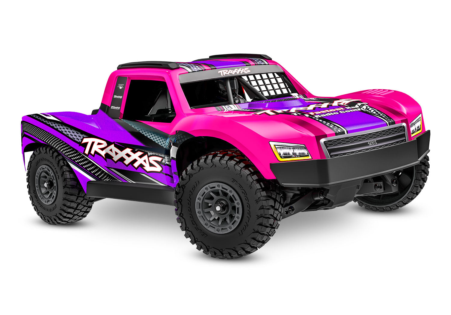 Traxxas - Mini Slash® Brushless 1/16 4WD RTR Short Course Truck w/TQ™ 2.4Ghz Radio, Battery & Charger, Rosa