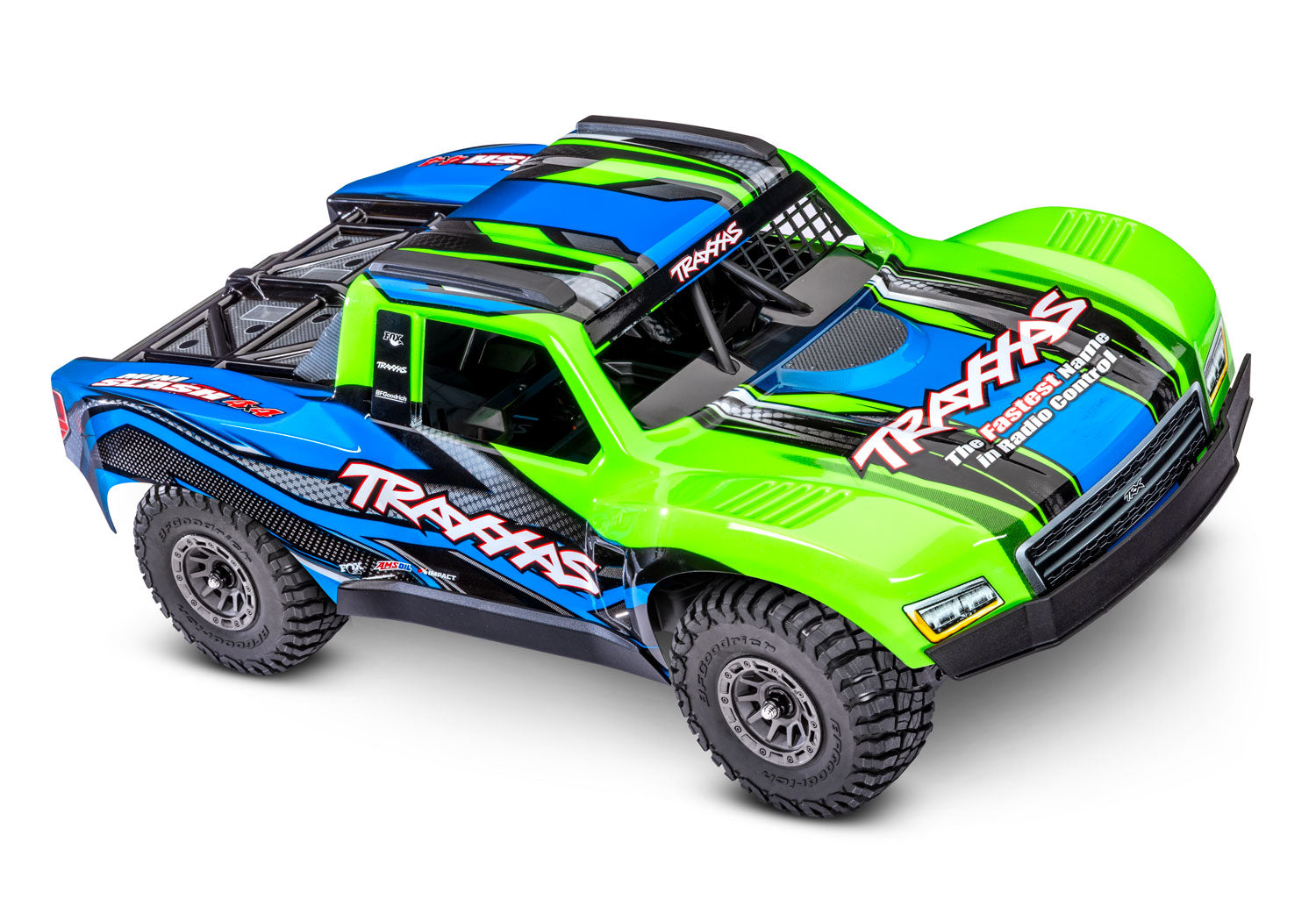 Traxxas - Mini Slash® Brushless 1/16 4WD RTR Short Course Truck w/TQ™ 2.4Ghz Radio, Battery & Charger, Verde