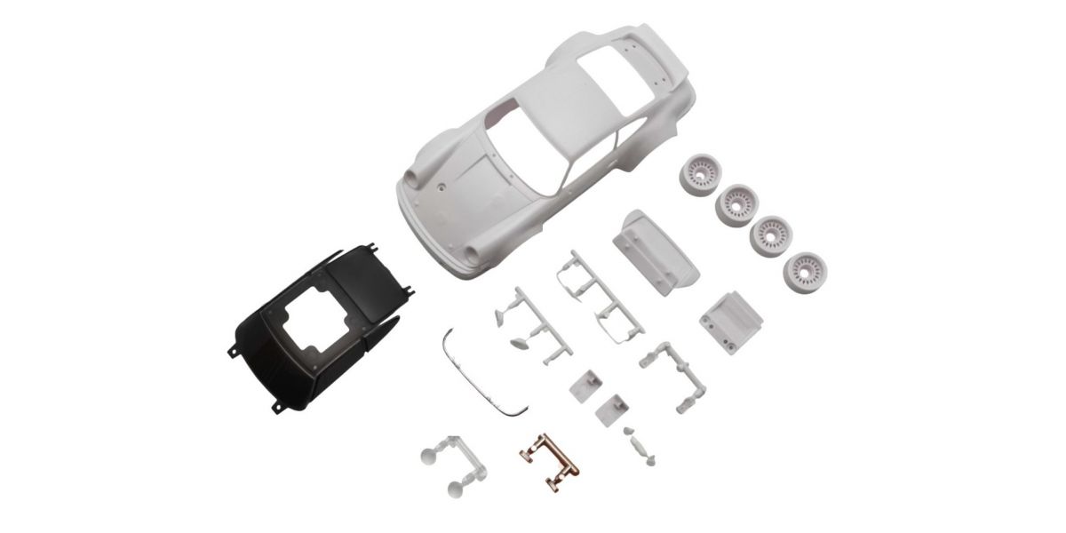 Kyosho - Porsche 934 RSR White Body set (W/Rims)