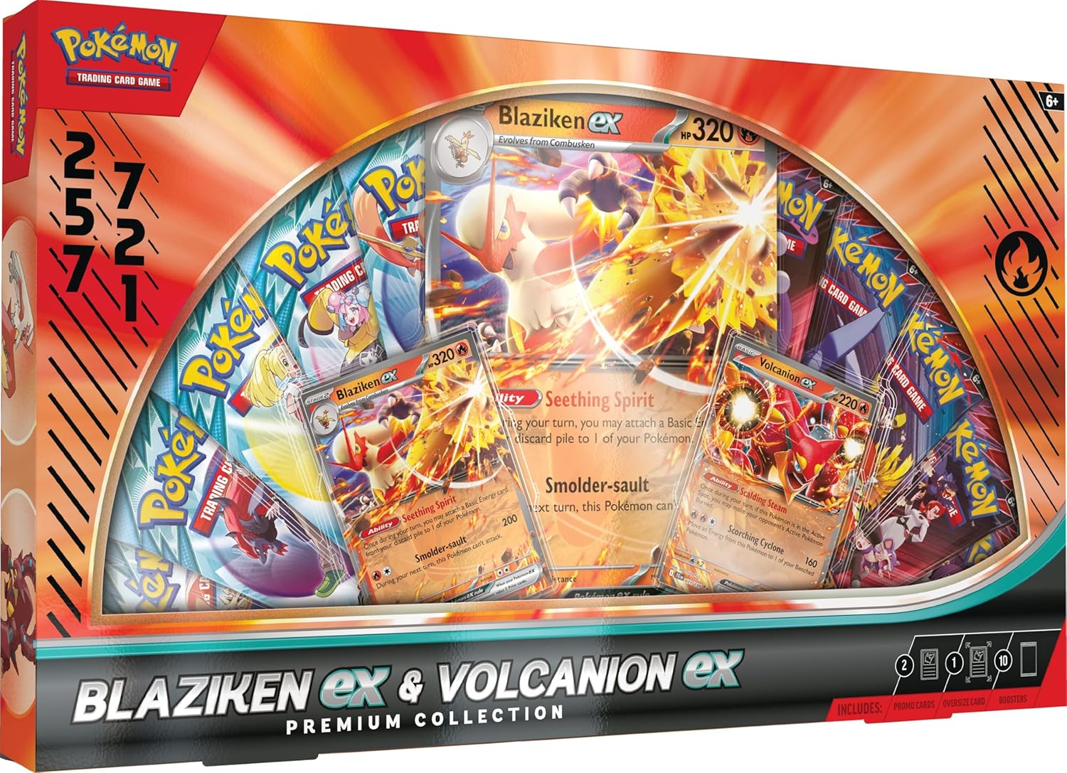 Pokémon TCG: Blaziken ex & Volcanion ex Premium Collection (Ingles)