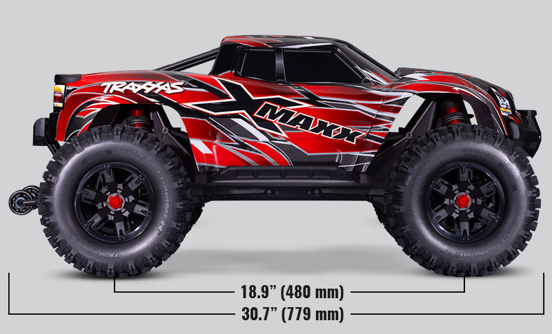 Traxxas - X-Maxx 8S 1/6 4WD Brushless RTR Monster Truck w/2.4GHz TQi Radio, TSM & Belted Tires, Naranja