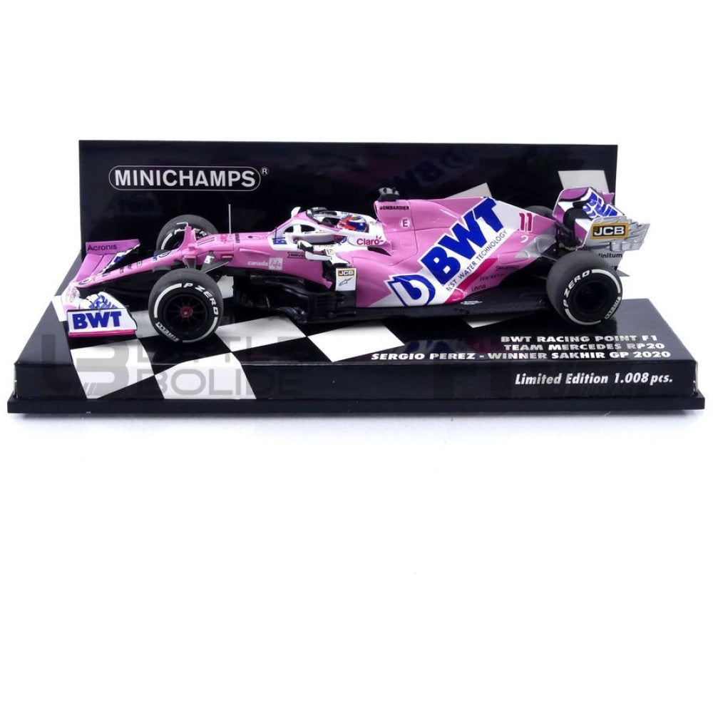 Minichamps - Mercedes BWT - F1 RP20 Team Sportpesa Racing Point #11 Winner Sakhir GP 2020 Sergio Pérez, escala 1:43