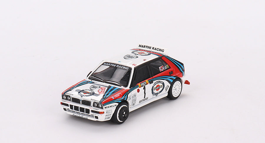 Mini GT - Lancia Delta HF Integrale Evoluzione 1992 Rally MonteCarlo Martini Racing 4 Cars Set 1/64