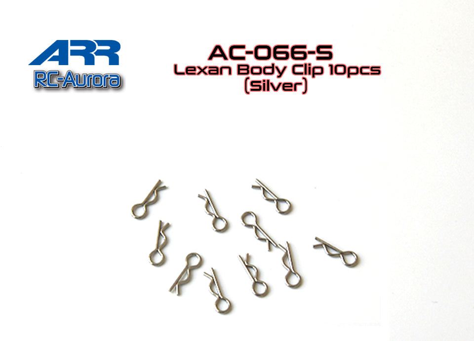 ARR - Lexan Body Clip 10pcs (Silver)