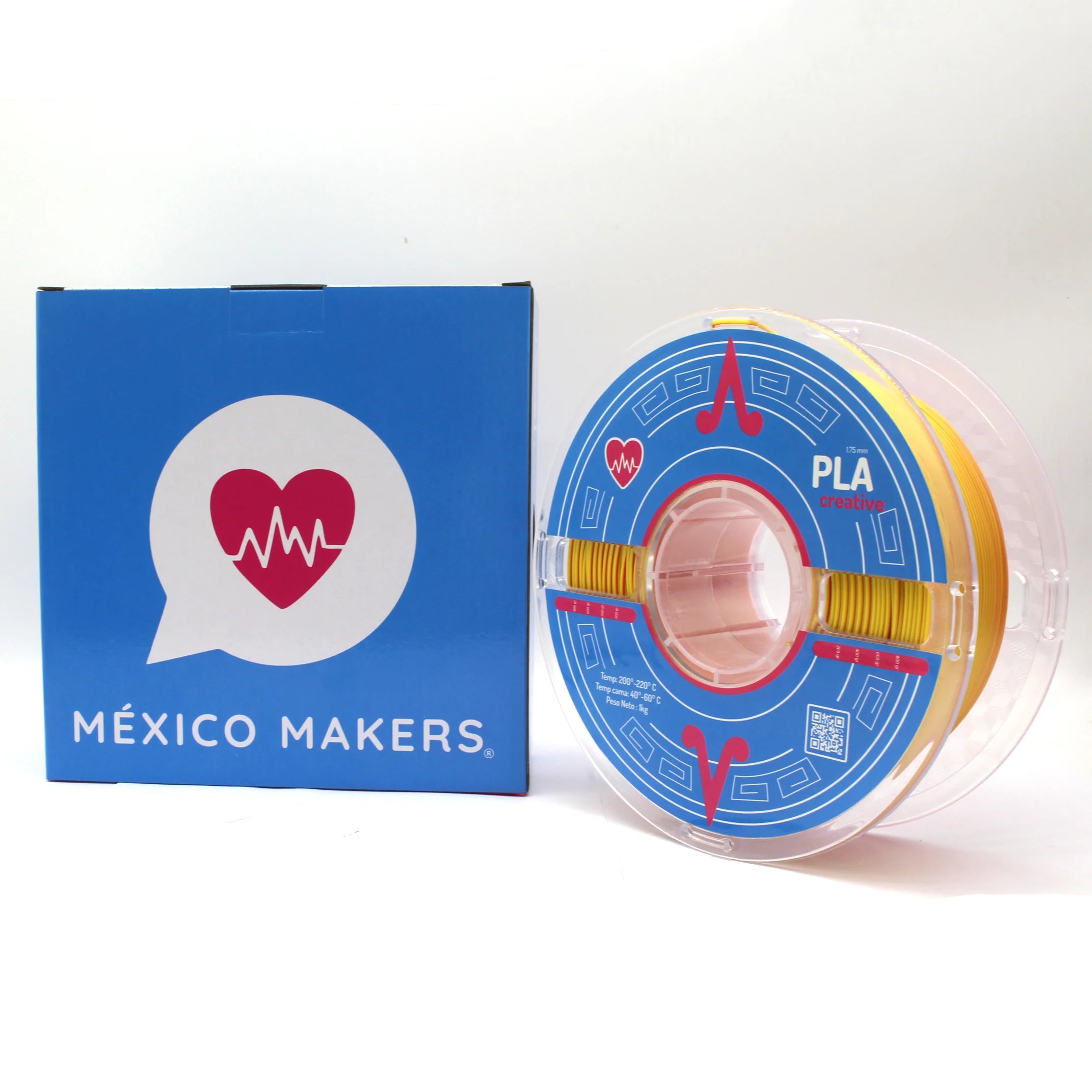 México Makers - Filamento PLA Creative Duo Amarillo+Rosa para Impresora 3D