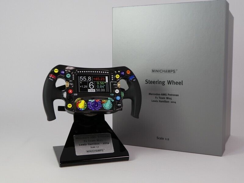 Minichamps - L. Hamilton Mercedes F1 W05 #44 fórmula 1 Campeón del mundo 2014 volante, escala 1:2