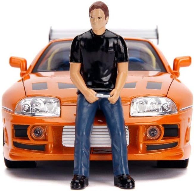 Jada Toys - Fast & Furious Brian's Toyota Supra - Figure & Lights, escala 1:18