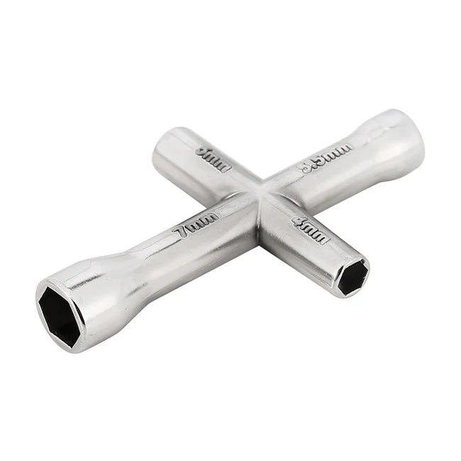 INJORA - 4.0 5.0 5.5 7.0mm Cross Wrench Hex Socket for 1/10 1/18 1/24 RC Crawler