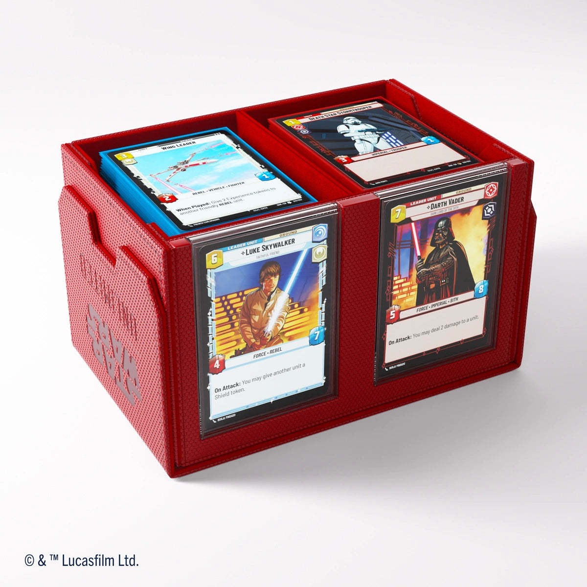 Gamegenic - Star Wars: Unlimited - Double Deck Pod - Estuche para tarjetas - Rojo