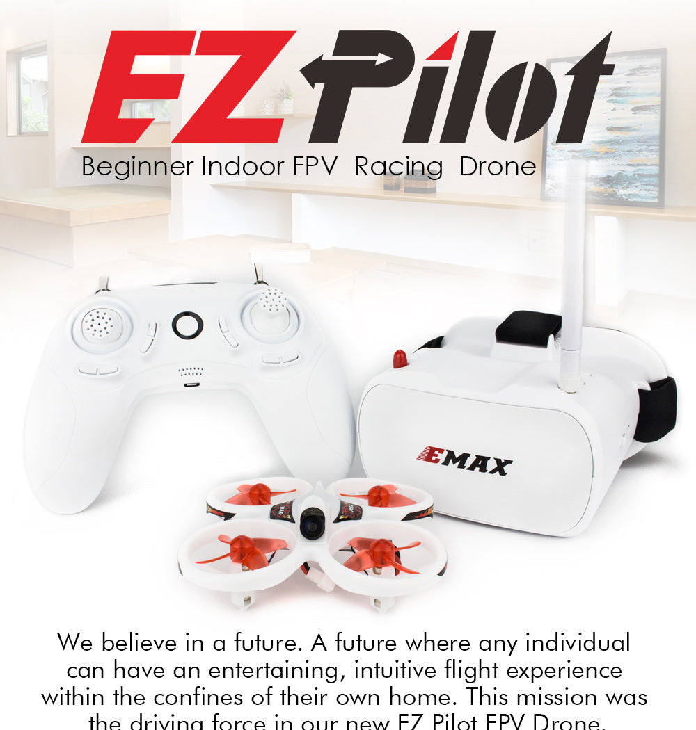 E Max - EZ Pilot Beginner Indoor Racing Drone - With Controller & Goggle RTF