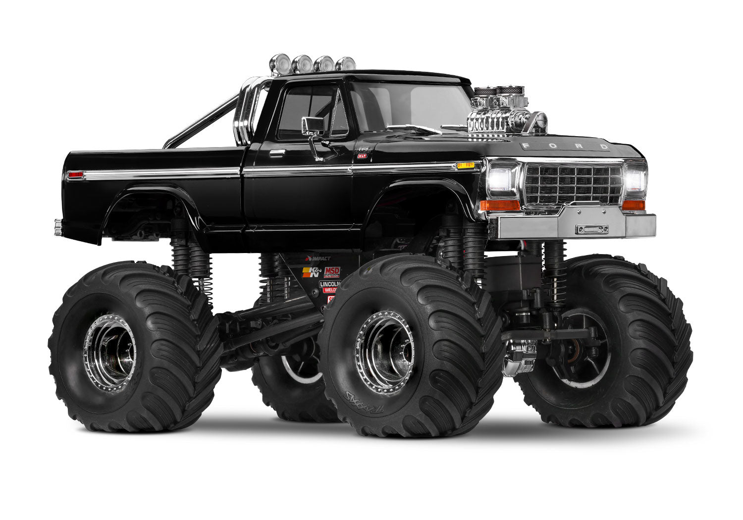 Traxxas - 1/18 Trx-4MT Ford F-150 K10 4X4 Monster Truck, Negra