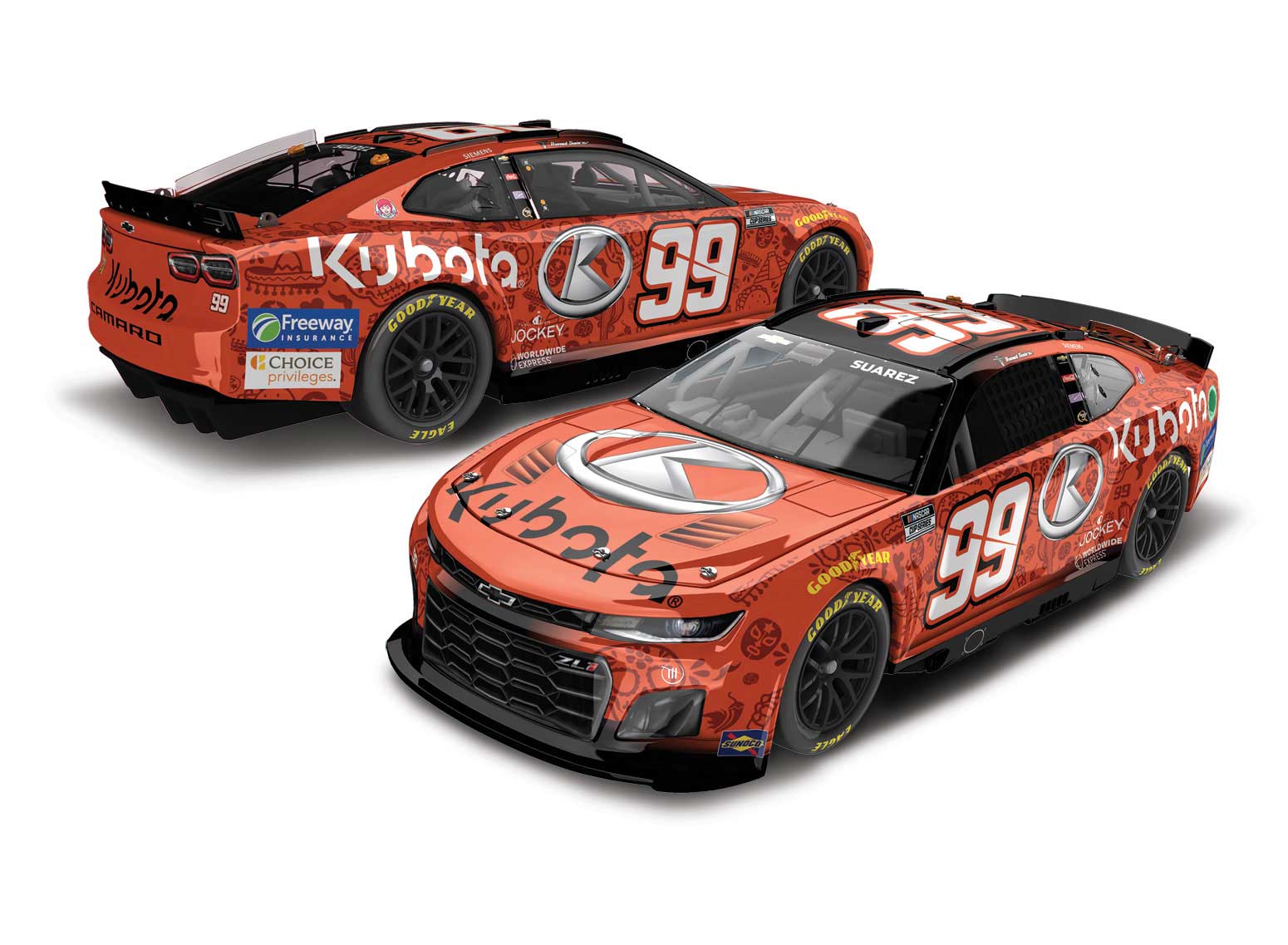 Lionel Racing - Daniel Suárez #99 Kubota Day of the Dead 2024 Camaro ZL1, escala 1:64
