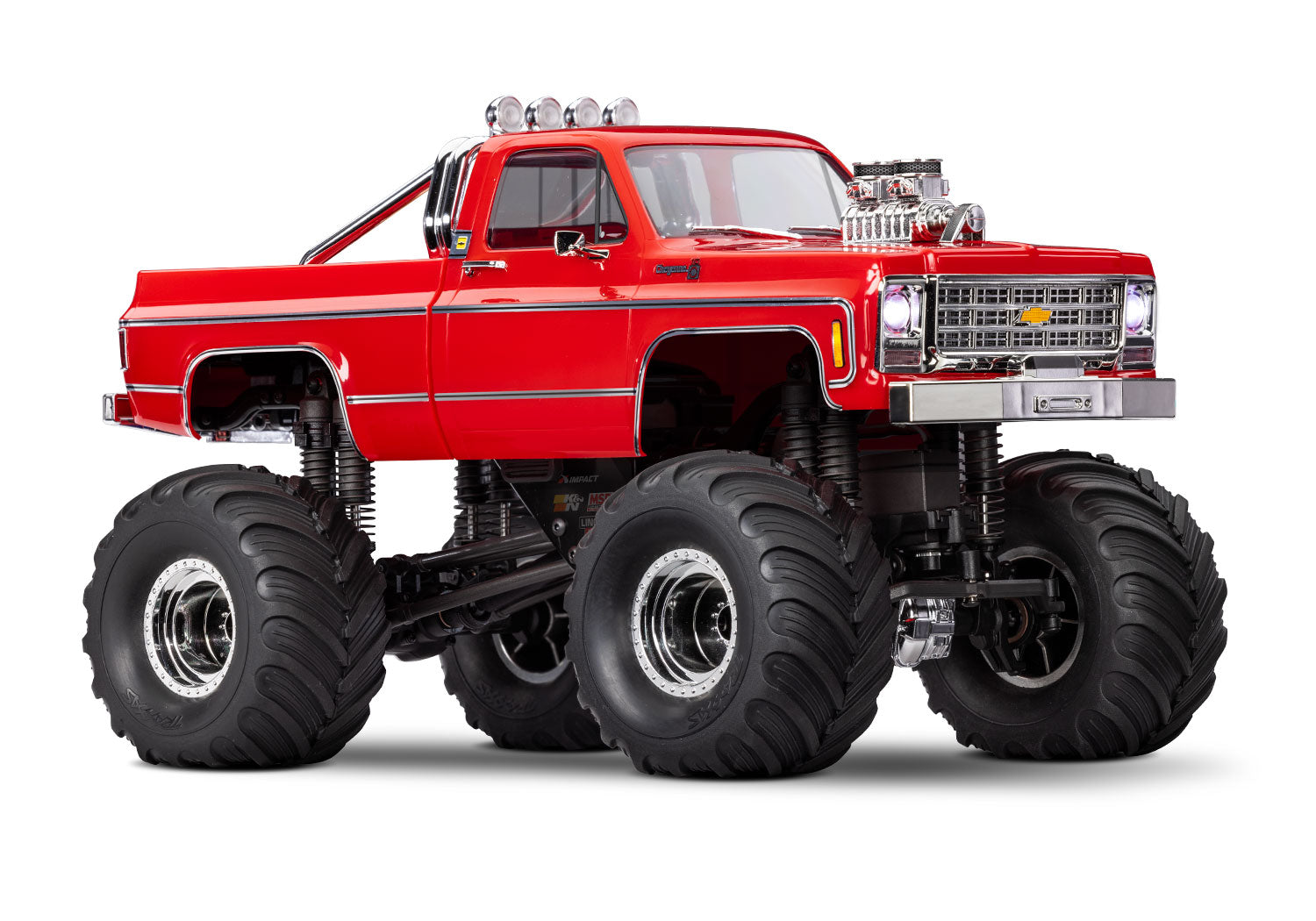 Traxxas - 1/18 Trx-4MT Chevrolet K10 4X4 Monster Truck, Roja