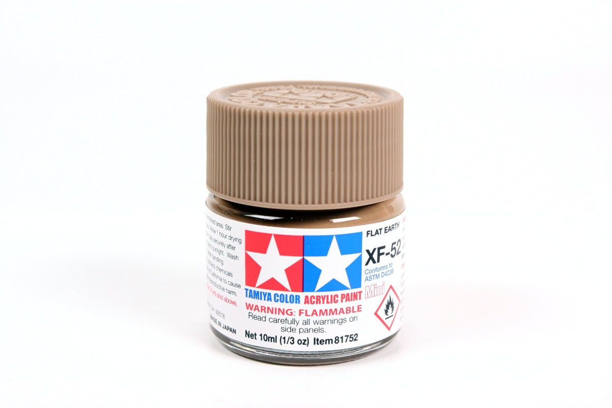 Tamiya - Acrylic Mini XF-52 Flat Earth Paint, 10ml Bottle