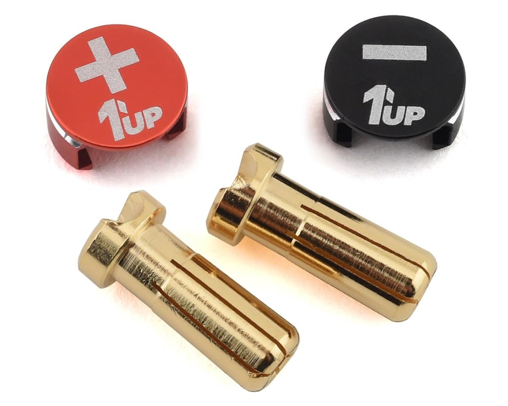 1´up - Lowpro Bullet Plugs & Grips 5Mm Black/red En Existencia