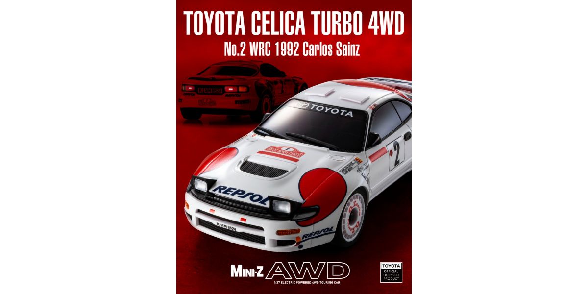 Kyosho - MINI-Z AWD Toyota CELICA TURBO 4WD No.2 WRC 1992 Carlos Sainz