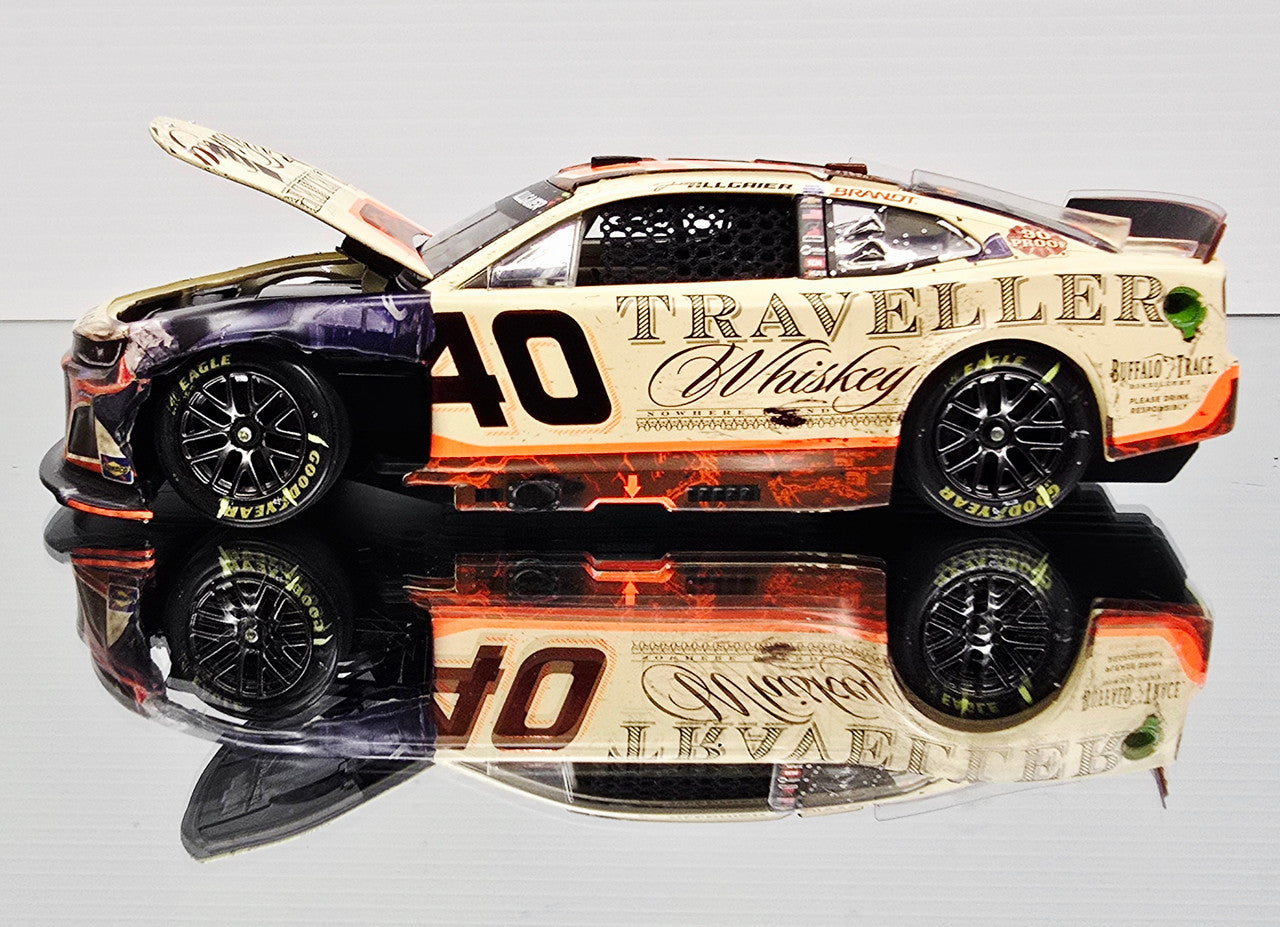 Lionel Racing - Justin Allgaier #40 Traveller Whiskey Race Version 2025 Chevrolet (Autografiado) ARC DIECAST W/ SOUND BASE, escala 1:24