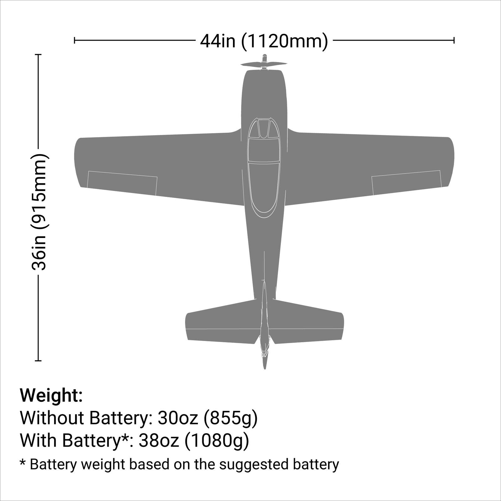 E-flite - T-28 Trojan 1.1m BNF Basic with AS3X and SAFE Select