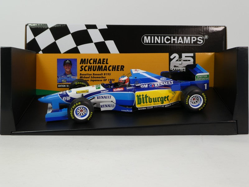 Minichamps - Michael Schumacher Benetton B195 #1 Winner Japanese GP F1 1995, escala 1:18
