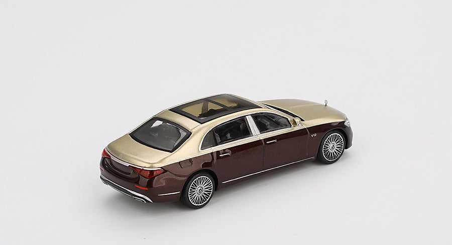Mini GT - Mercedes-Maybach S 680 Gold / Dark Red Metallic 1/64