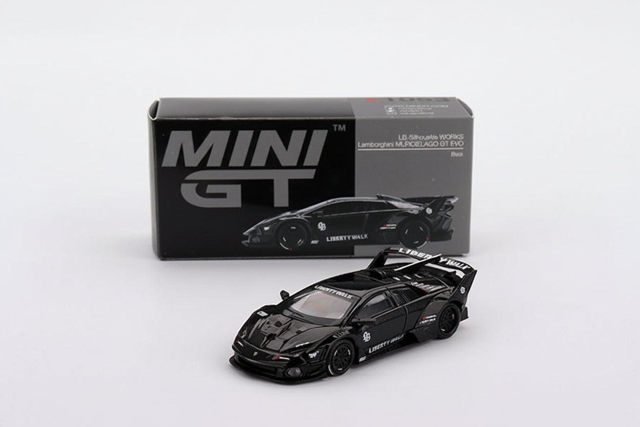 Mini GT - Lamborghini LB-Silhouette WORKS MURCIELAGO GT Evo Black 1/64