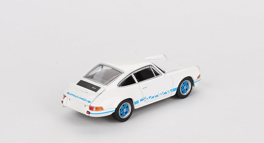 Mini GT - Porsche 911 Carrera RS 2.7 Grand Prix White with Blue Livery 1/64