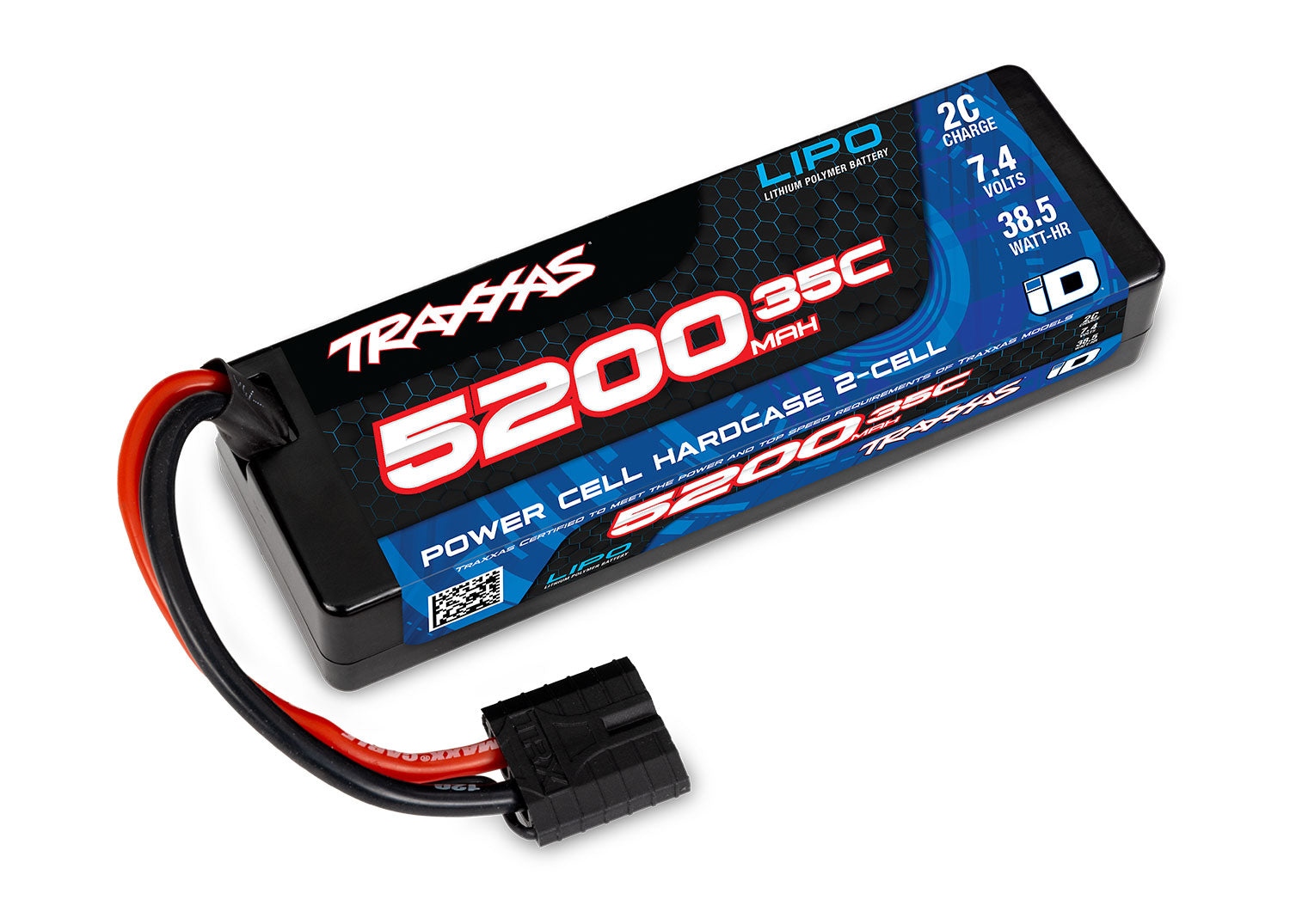 Traxxas - 5200 mAh 7.4 Volt 2-Cell Hard Case LiPo Battery