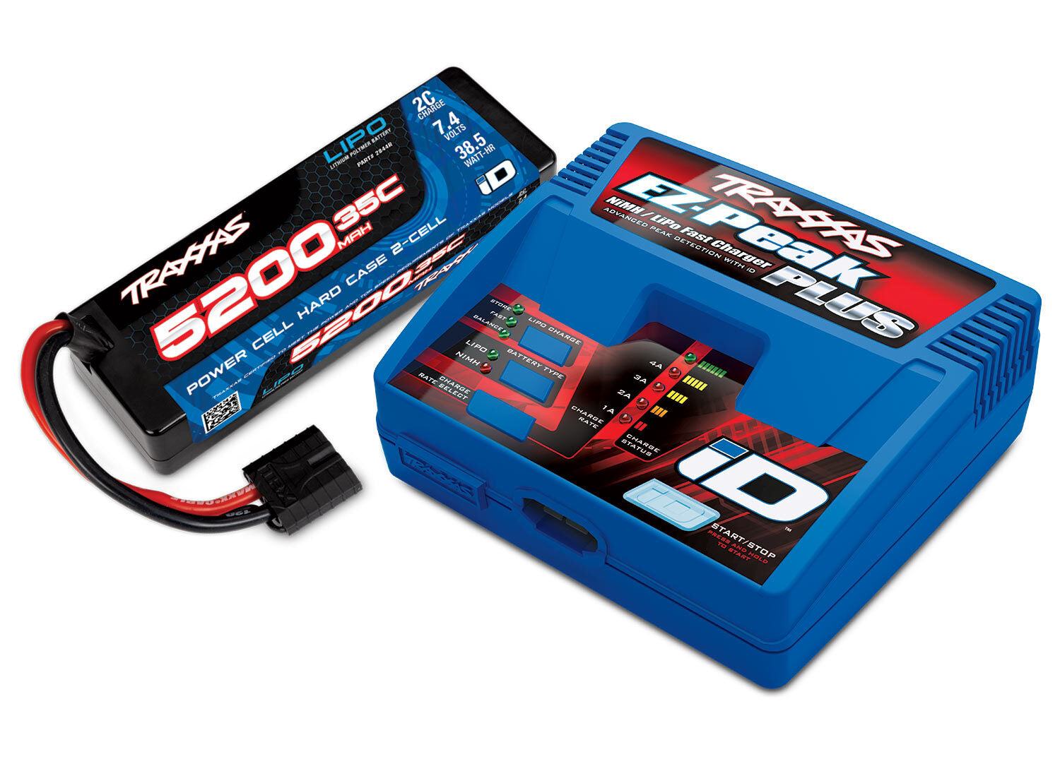 Traxxas - 2s LiPo Hard Case Completer w/ EZ-Peak Charger