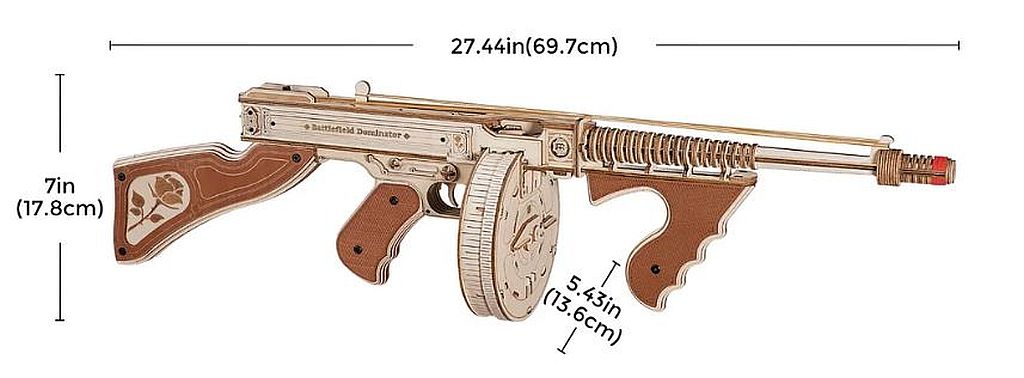 Robotime - Thompson Submachine Gun Toy 3D Wooden Puzzle