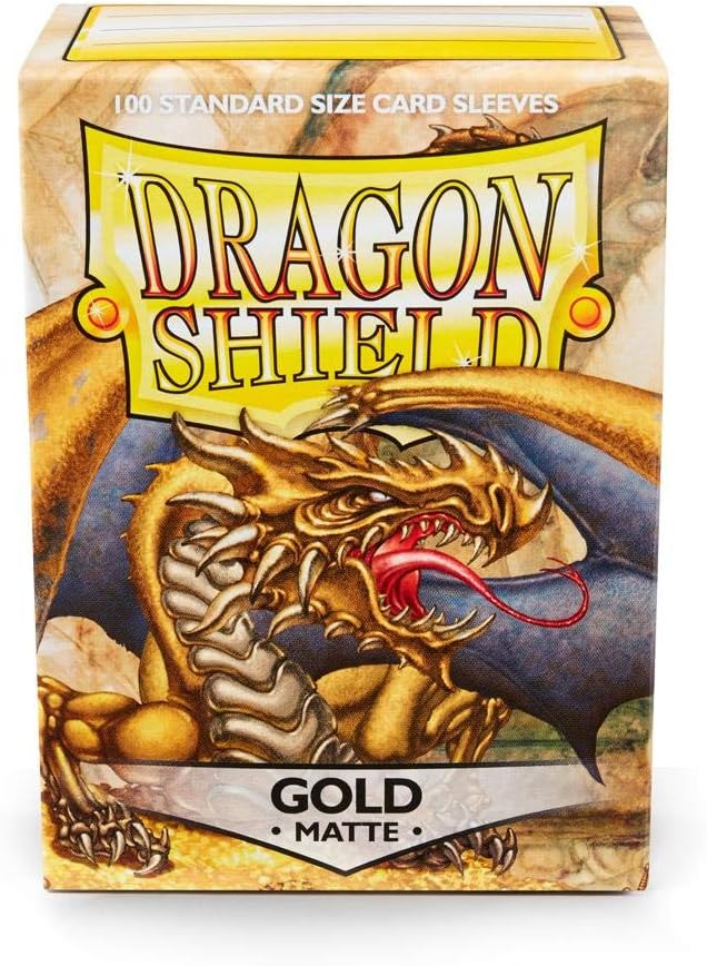 Arcane Tinmen - Dragon Shield - Gold - Matte Sleeves - Standard Size